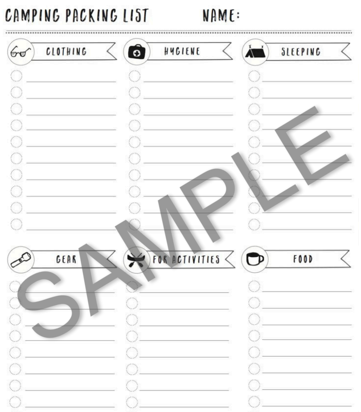 My Camping Adventure Activity Booklet