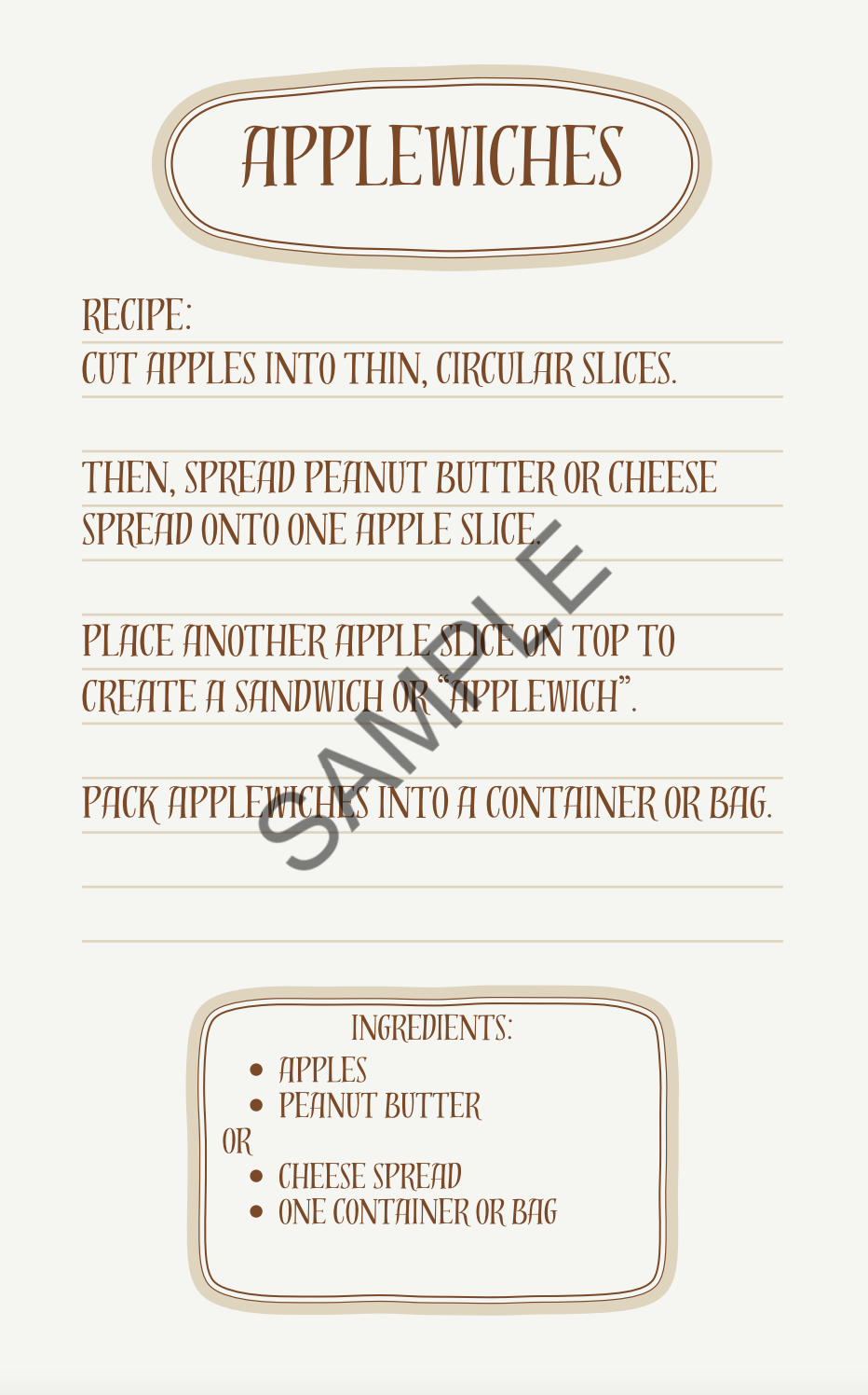 Camp Cookbook