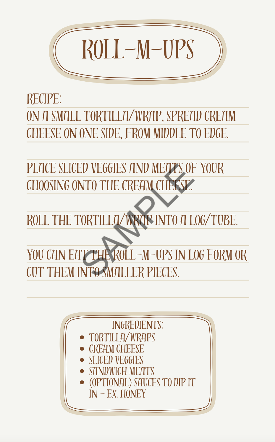 Camp Cookbook