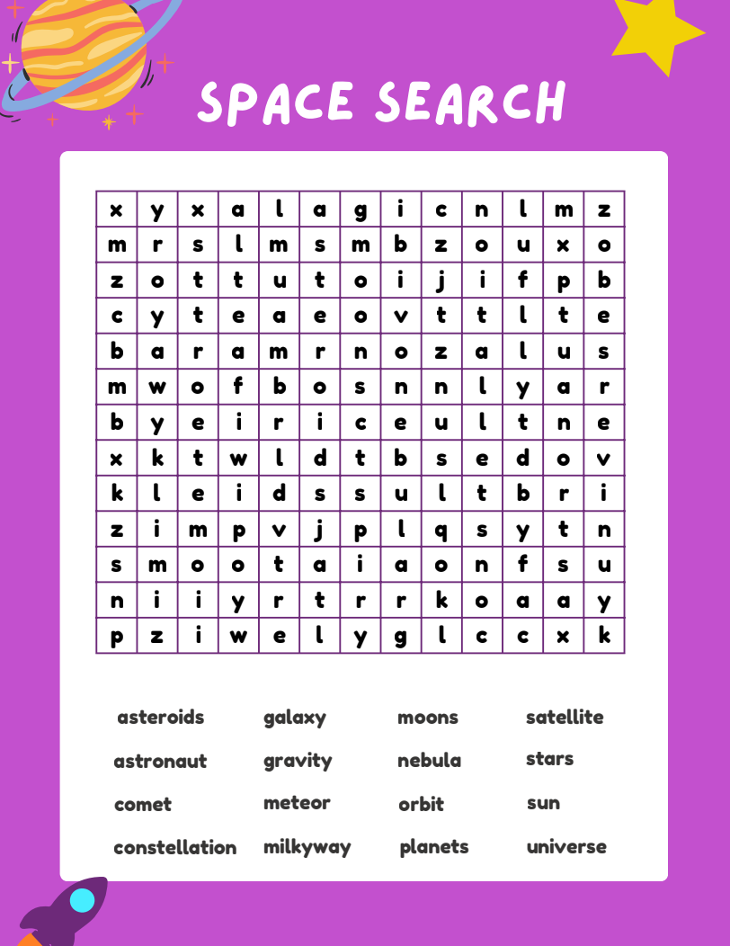 Word Search Activity Booklet