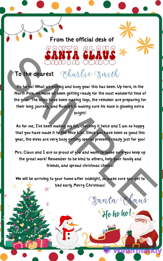 Santa's Magic Mail Kit: Customizable Letters, Certificates & More