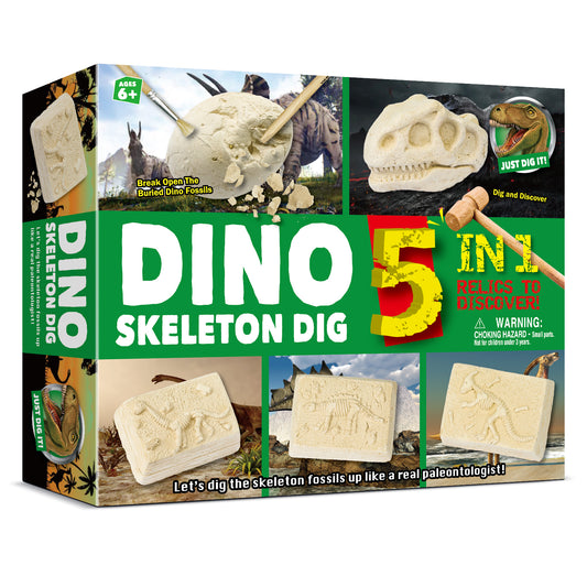 Dinosaur Fossil Digging Kit (5 in 1)