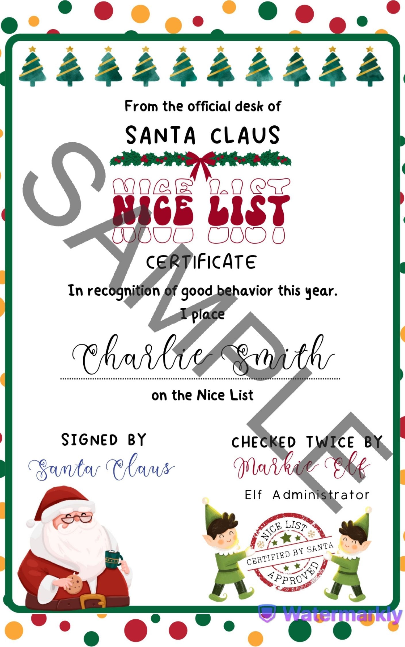 Santa's Magic Mail Kit: Customizable Letters, Certificates & More