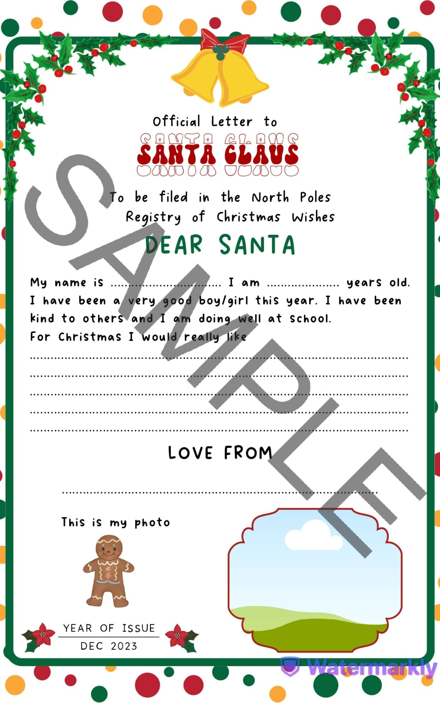 Santa's Magic Mail Kit: Customizable Letters, Certificates & More