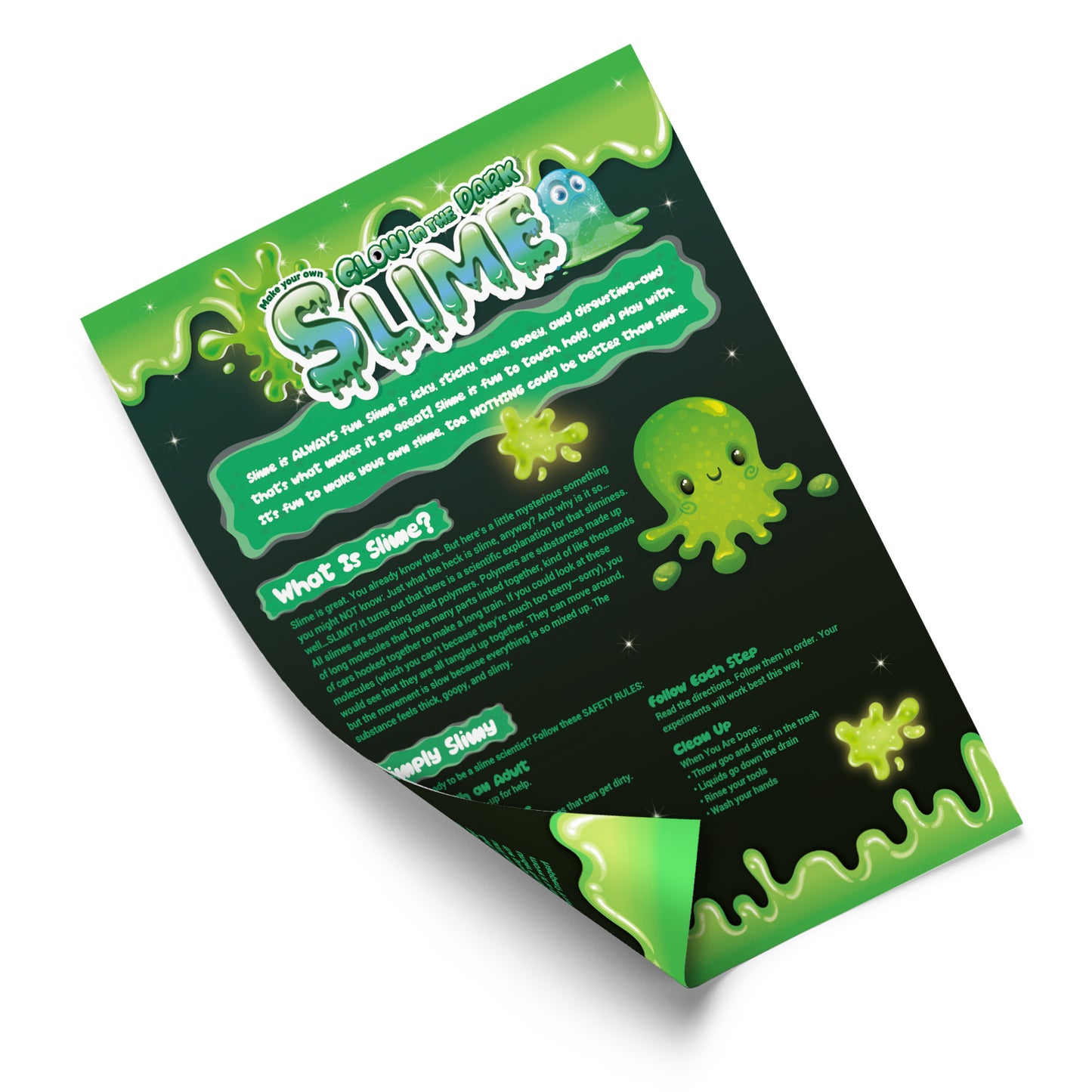 Make Glow in the Dark Slime Kit