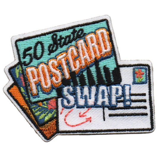 50 State Postcard Swap Patch