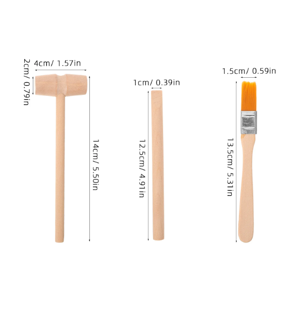 Archaeological Tools - Excavation Hammer, Brush, Chisel