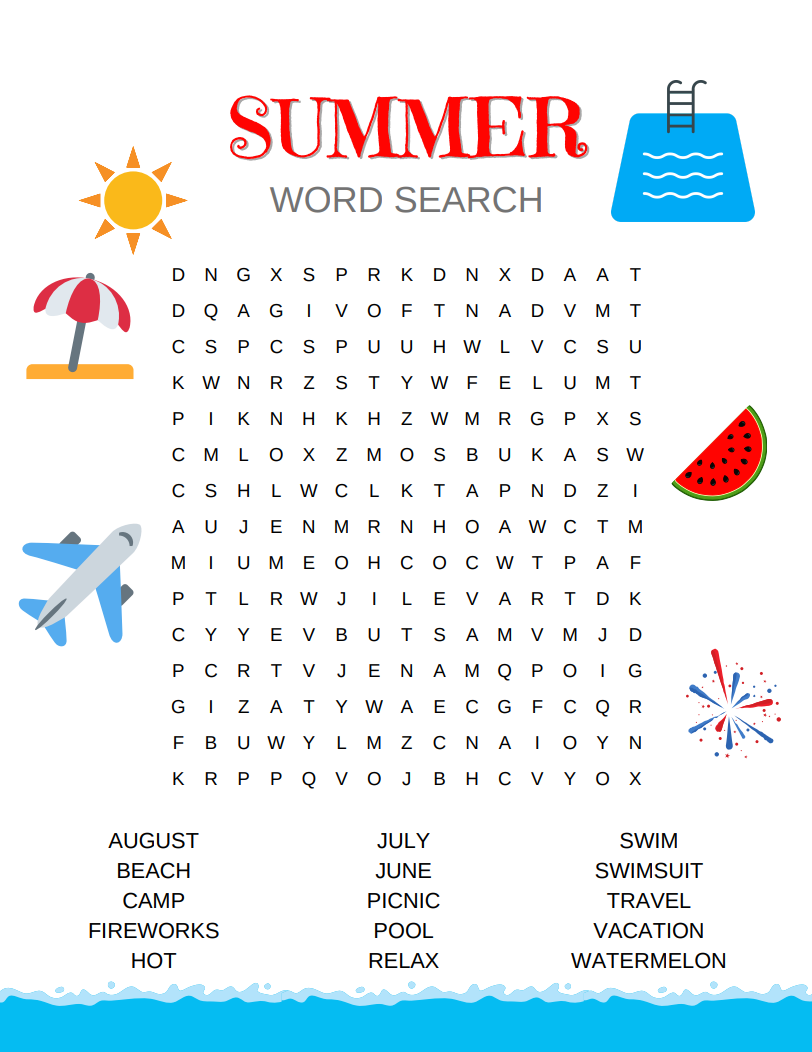 Word Search Activity Booklet