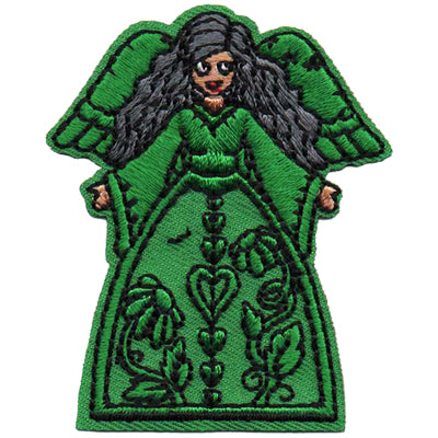 Green Angel (Dark Hair) Patch