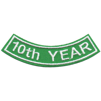 10th Year Rocker Patch