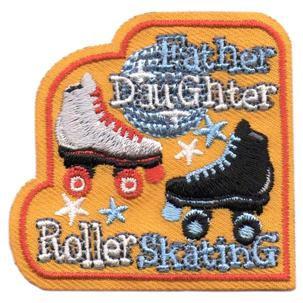 Father Daughter Roller Skating Patch